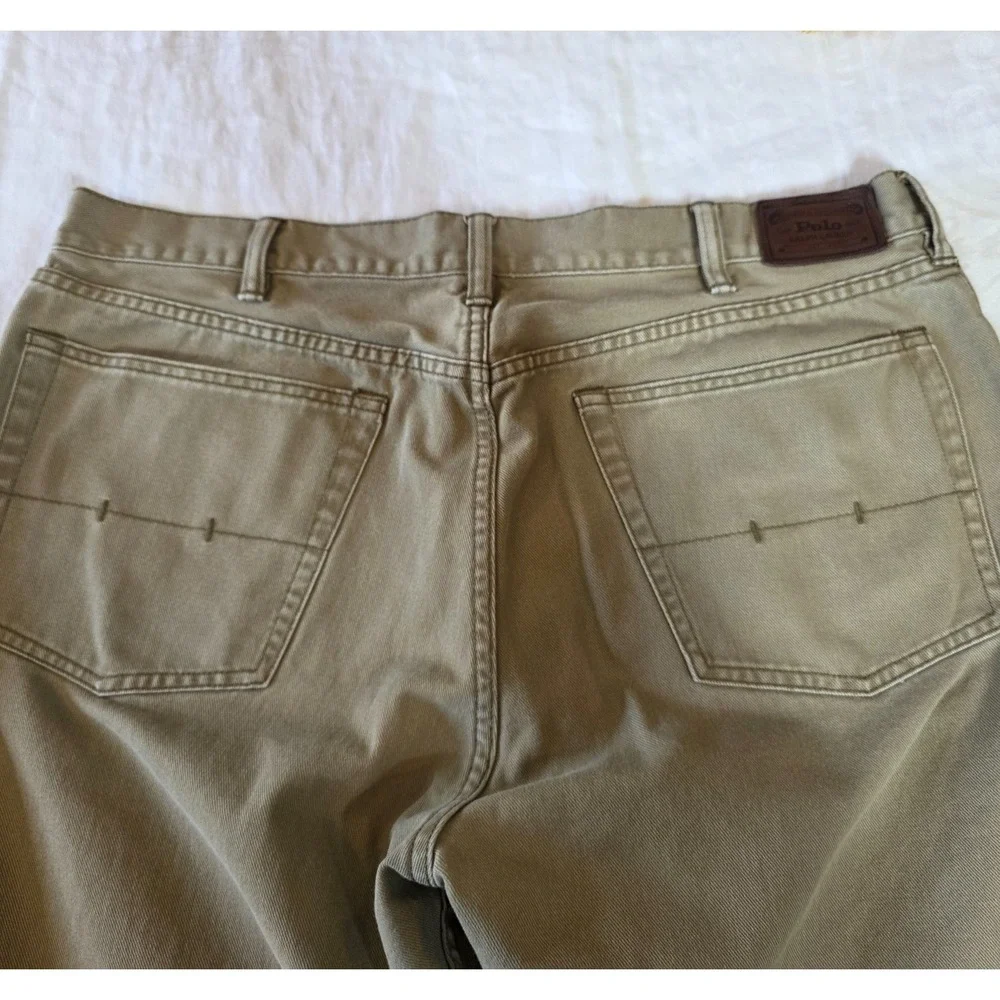 Polo Ralph Lauren Classic 867 Khaki Jeans Men's 40x31 Cotton Straight Fit Cotton